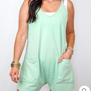 Mint Green Sleeveless Romper